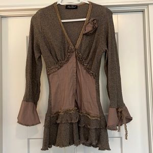Taupe imported from Paris cardigan with amazing detail